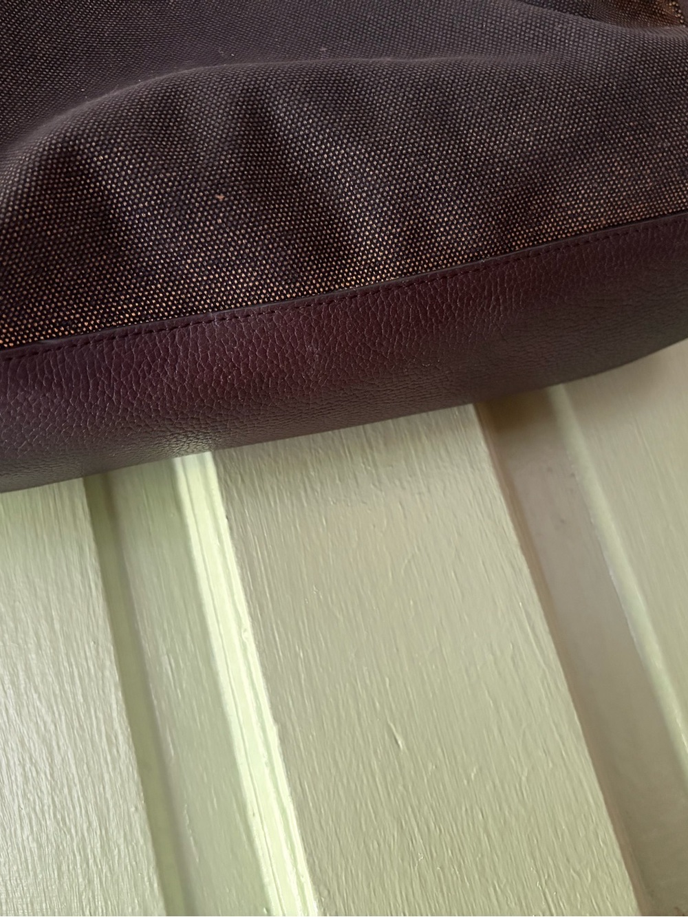 Botkier leather canvas two tone black brown tan handles pristine condition - Picture 6 of 11